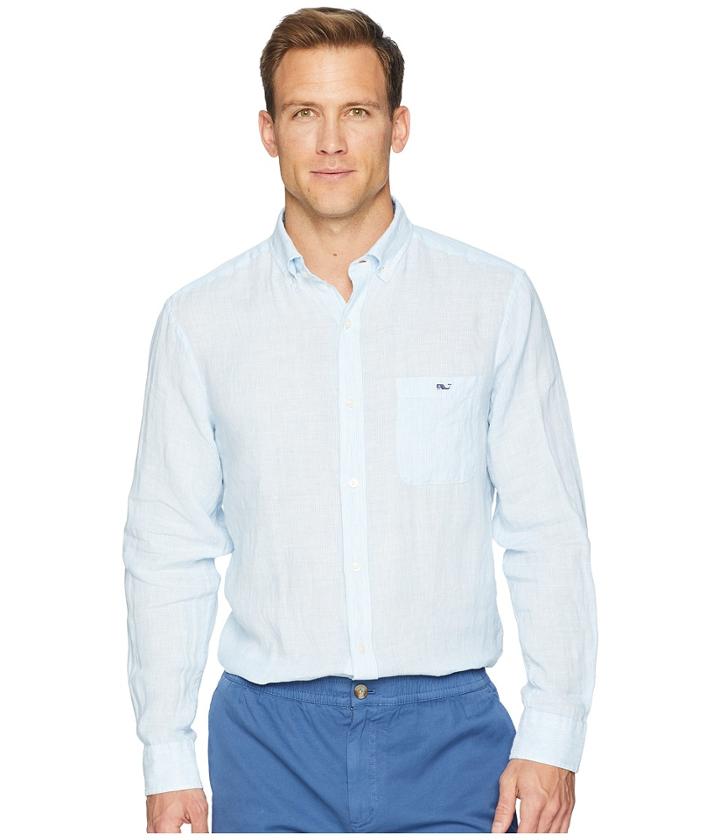 Vineyard Vines - Cooper's Town Stripe Classic Linen Tucker Shirt