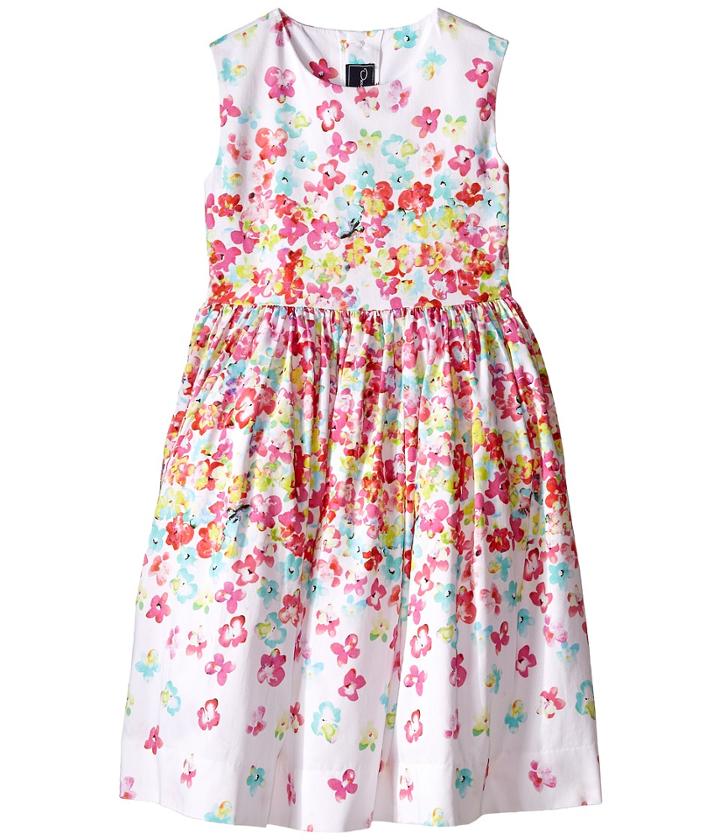 Oscar De La Renta - Layered Pansies Cotton Party Dress