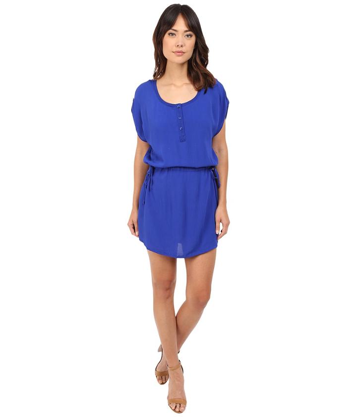Splendid - Rayon Crinkle Gauze Drawstring Dress