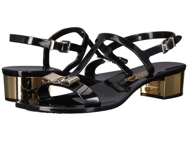 Salvatore Ferragamo - Pvc Glitter Thong With Heel