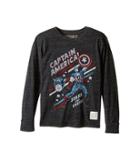 The Original Retro Brand Kids - Captain America Long Sleeve Tri-blend Tee
