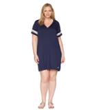 Michael Michael Kors - Plus Size Stripe Sleeve Hoodie Dress