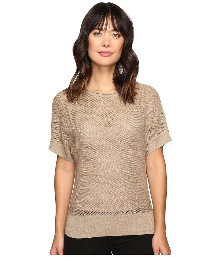 Michael Michael Kors - Short Sleeve Dolman Metallic Sweater