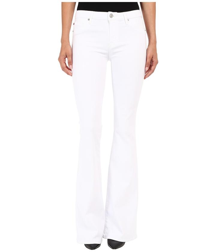 Hudson - Mia Five-pocket Mid-rise Flare In White 2