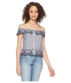 Bb Dakota - Kaelin Eyelet Detailed Off The Shoulder Top