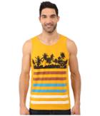 Life Is Good - Life Is Good Palms Stripes Surfer Tank Top