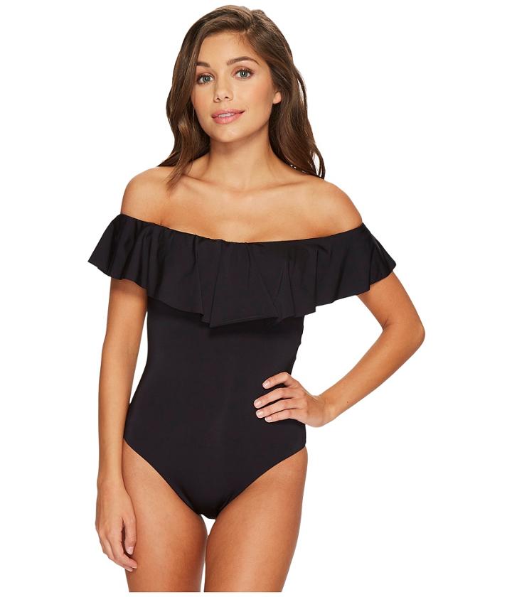 Trina Turk - Studio Solid Off The Shoulder Bandeau One-piece