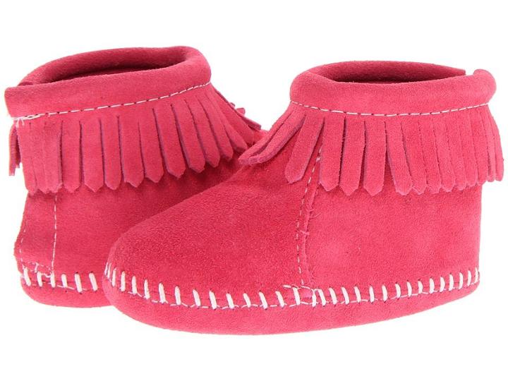 Minnetonka Kids Suede Back Flap Bootie
