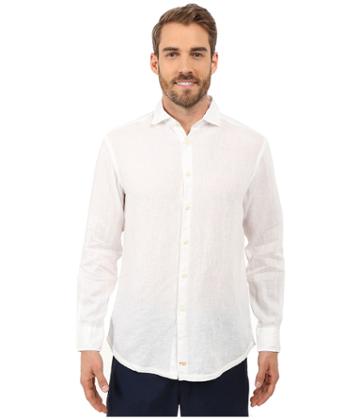 Thomas Dean &amp; Co. - Long Sleeve Woven Linen Regular Fitted