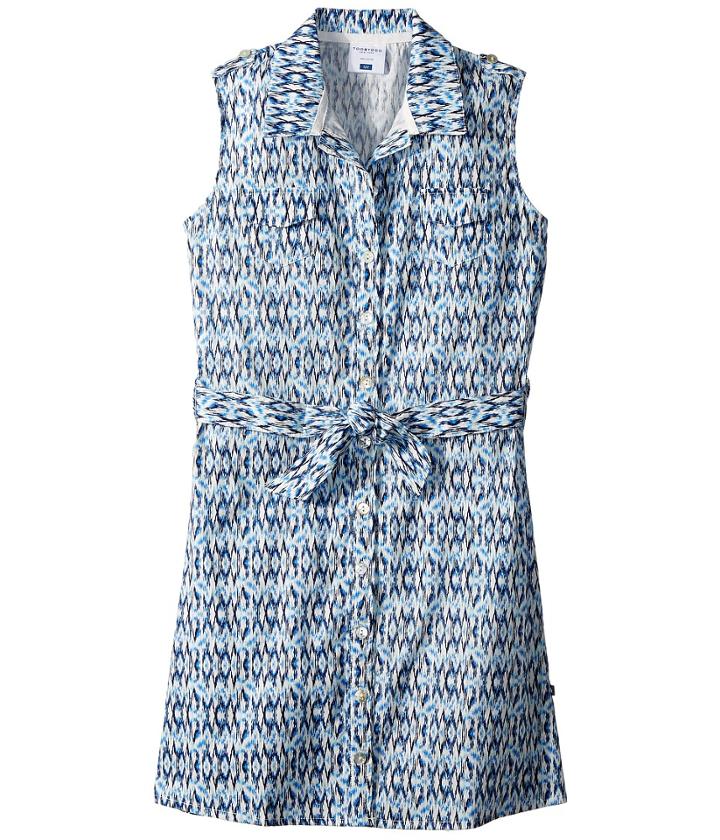 Toobydoo - Multi Blue Belted Shirtdress