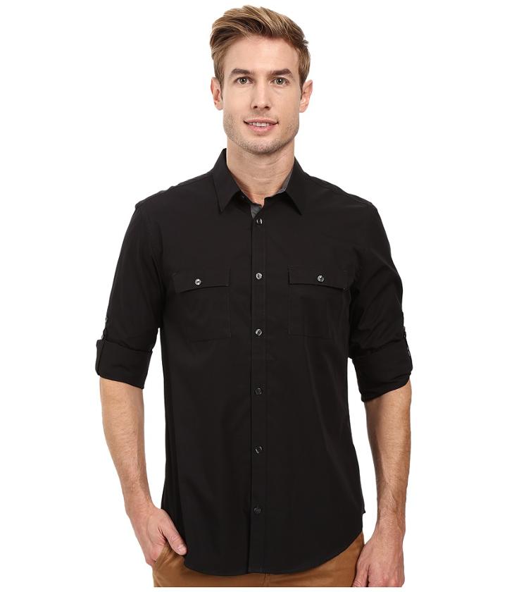 Calvin Klein - Long Sleeve Solid Poplin Shirt