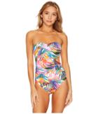 Lauren Ralph Lauren - Tropic Palm Twist Bandeau Underwire Mio One-piece Slimming Fit W/ Molded Cup