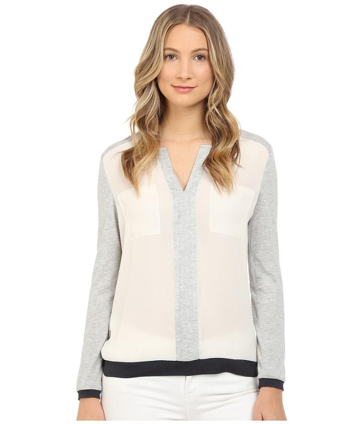 Armani Jeans - Poly Crepe And Viscose Jersey Blouse
