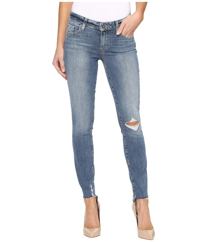 Paige - Skyline Ankle Peg W/ Uneven Hem In Pryor Destructed
