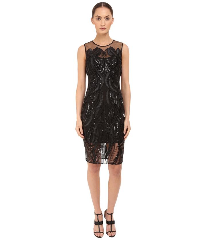 Marchesa Notte - Sleeveless Cocktail With Sequin And Ribbon Embroidery
