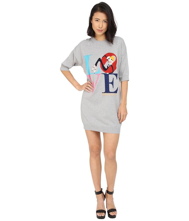 Love Moschino - Love Graphic 1/2 Sleeve Sweater Dress