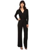 Tahari By Asl - Sparkle Sleeved Jumpsuit With Stretch