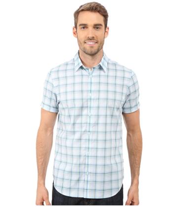 Calvin Klein - Short Sleeve Yarn-dye Fine Check Cuffed Woven Shirt