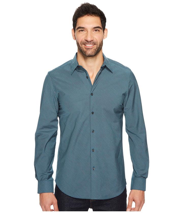 Perry Ellis - Long Sleeve Stripe Shirt