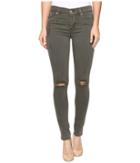 Hudson - Nico Mid-rise Super Skinny In Loden Green Destructed