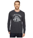 Life Is Good - Simple Cabin Long Sleeve Crusher Tee