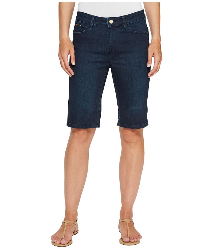 Ivanka Trump - Denim Bermuda Shorts In Dark Blue