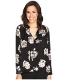 Lucky Brand - Black And White Peasant Top