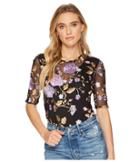 Jack By Bb Dakota - Brinda Embroidered Mesh Thong Bodysuit