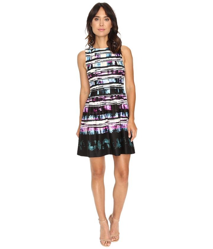 Vince Camuto - Printed Sleeveless Fit And Flare