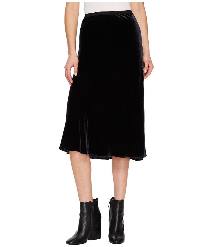 Vince - Velvet Elastic Waist Slip Skirt