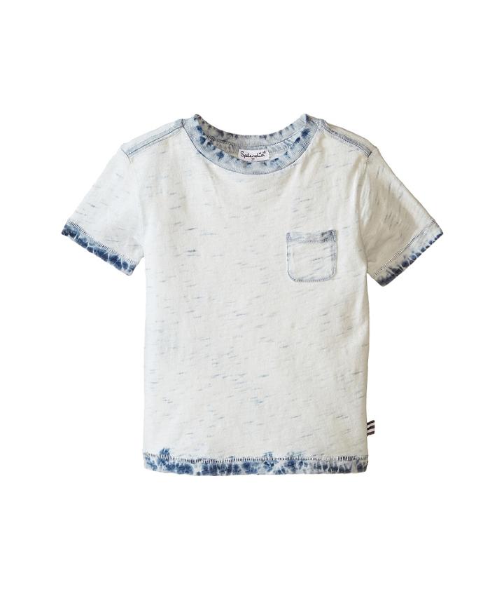 Splendid Littles - Bleached Indigo Tee With Dip Hems