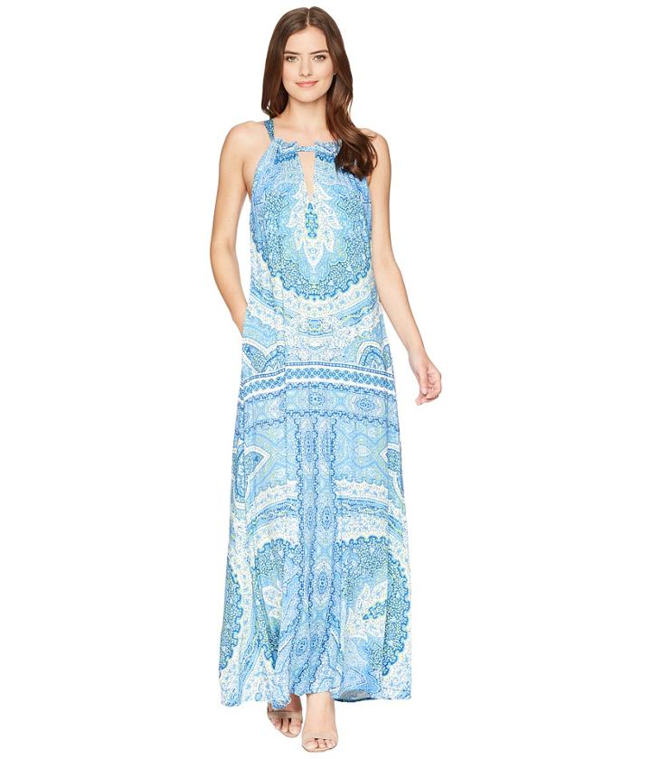 Hale Bob - Modern Mosaic Stretch Satin Maxi Dress