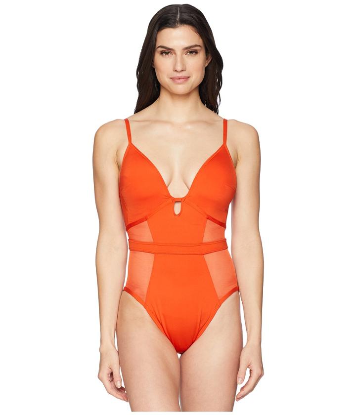 Kenneth Cole - Sexy Solids Push-up Mio One-piece