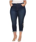 Nydj Plus Size - Plus Size Alina Rolled Cuff Ankle W/ Embroidery In Clean Bezel