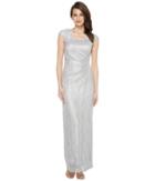 Tahari By Asl - Horseshoe Neck Lace Gown