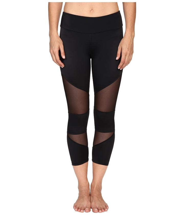 Onzie - Black Mesh Cut Out Capris