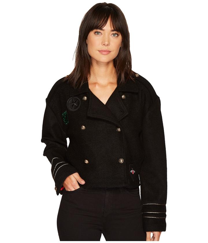 Blank Nyc - Wool Crop Military Jacket In Riot Control
