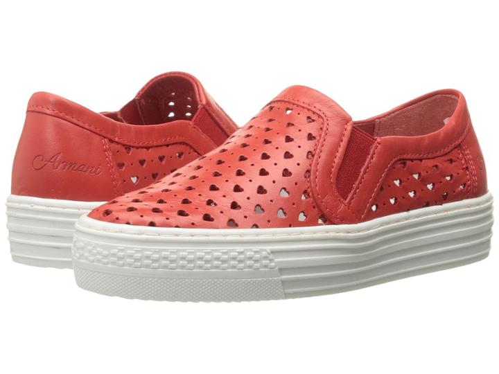 Armani Junior - Perforated Heart Slip-on Sneaker