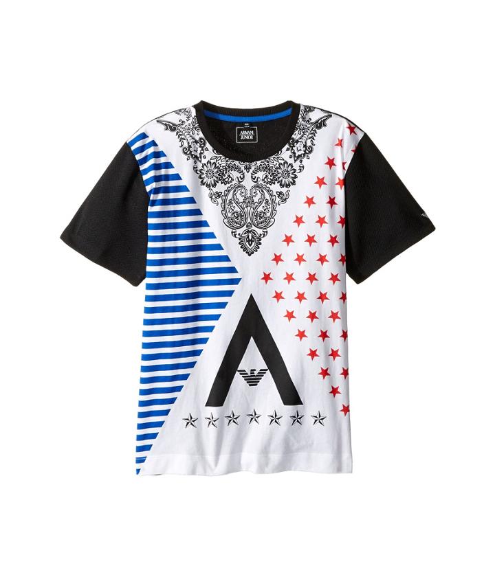 Armani Junior - Funtastic Logo Printed Tee With Mesh Tee
