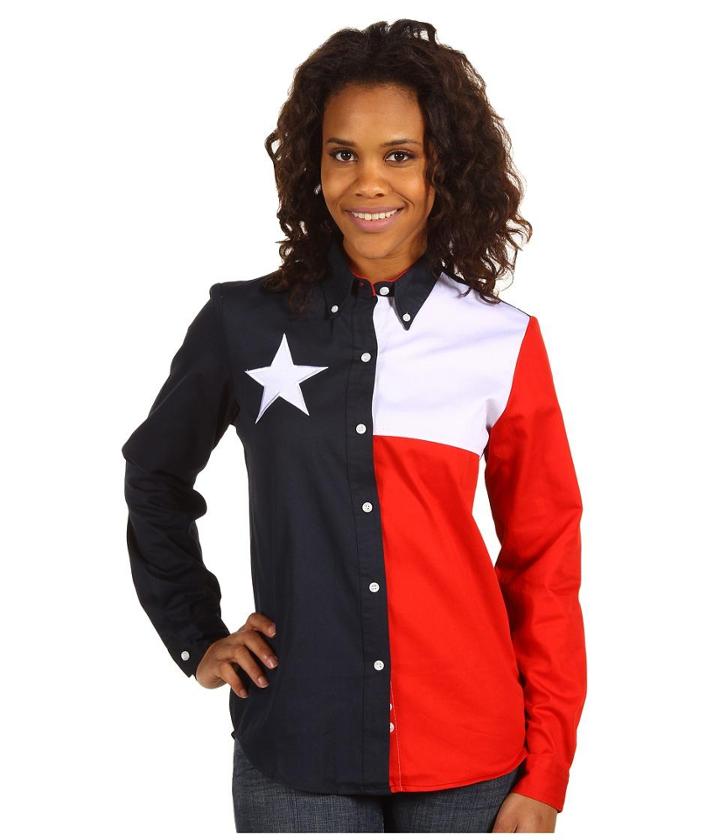 Roper Texas Pieced Flag Shirt