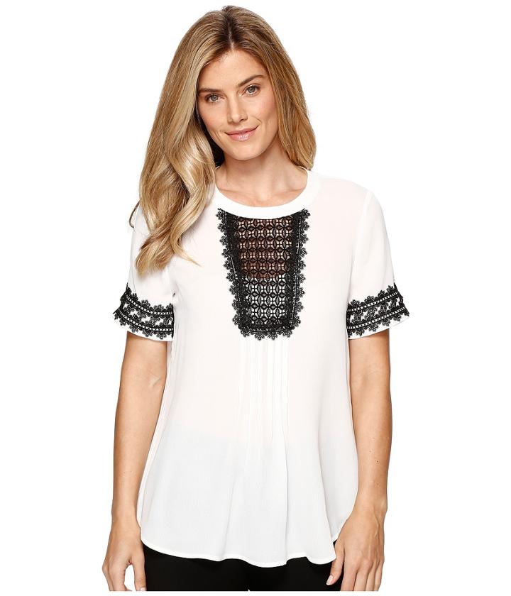 Ivanka Trump - Short Sleeve Woven Blouse