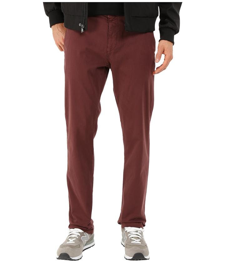 Mavi Jeans - Edward Straight Leg Trousers In Burgundy Twill