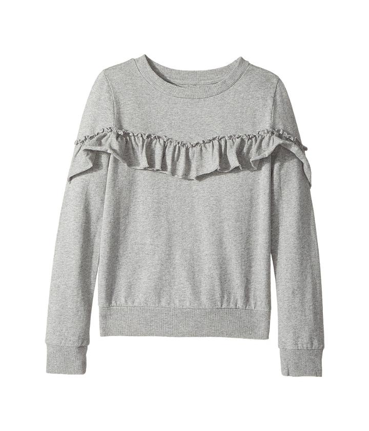 Hudson Kids - Heather Pullover Ruffle Sweatshirt
