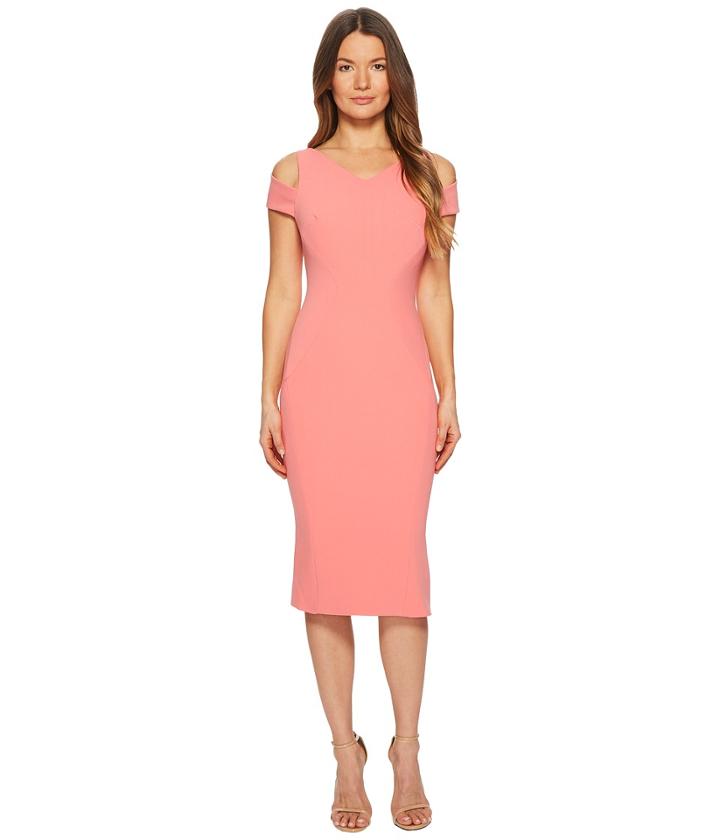 Zac Posen - Bonded Crepe Cold Shoulder Cocktail Dress