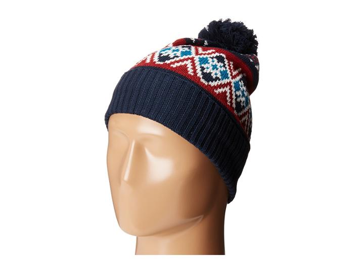 San Diego Hat Company - Knh3411 Intarsia Print Beanie With Pom Pom And Cuff