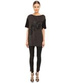 Versace Collection - Black And Gold Embellished Jersey Tunic