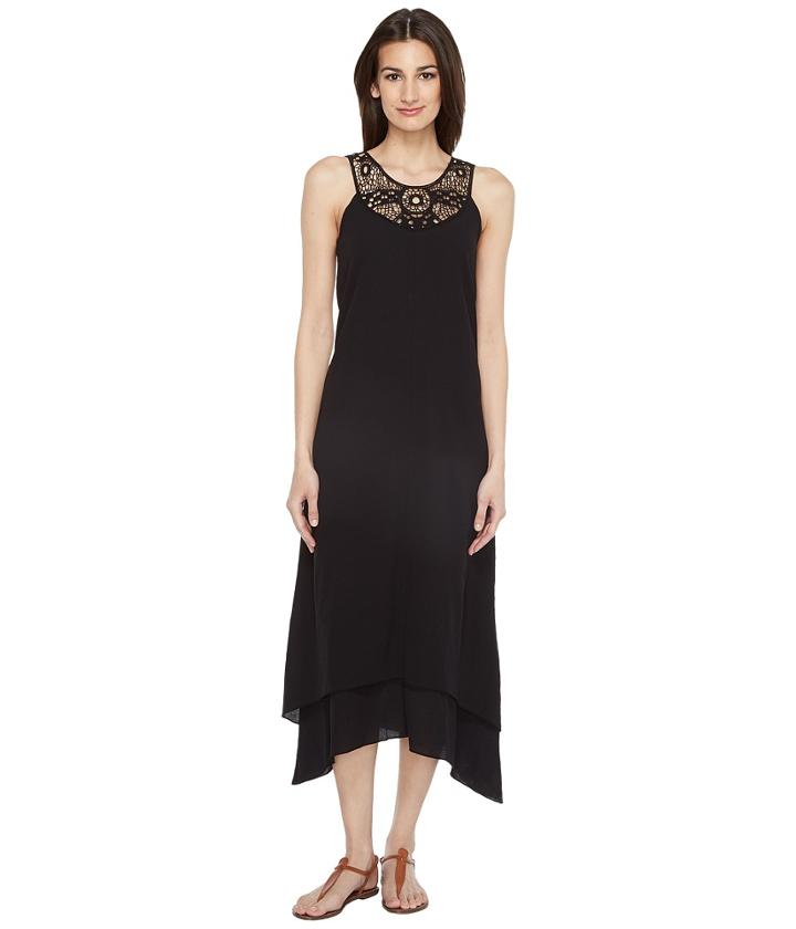 Mod-o-doc - Crinkle Cotton Crochet Slip Dress