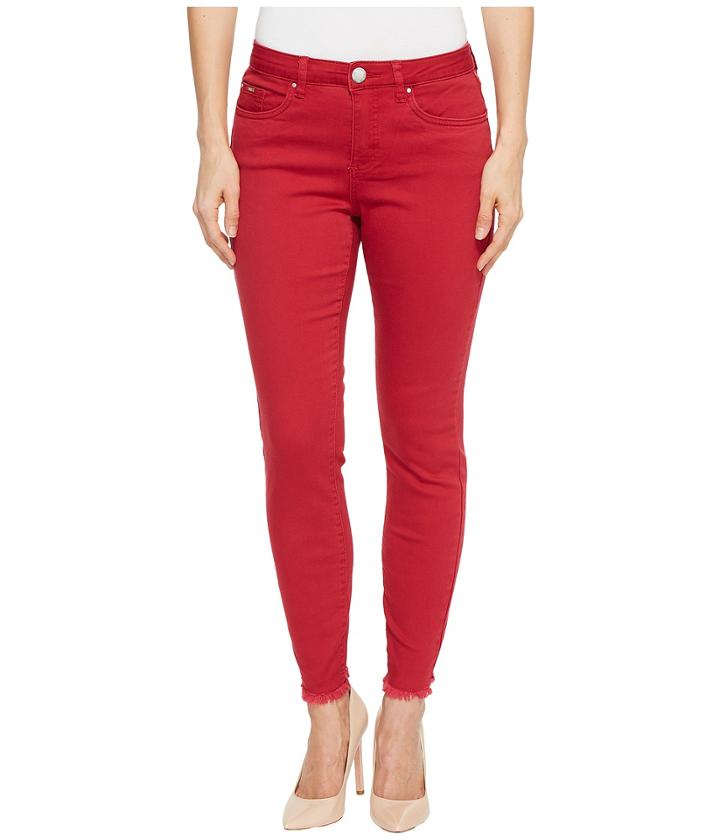 Fdj French Dressing Jeans - Sunset Hues Olivia Slim Ankle In Red