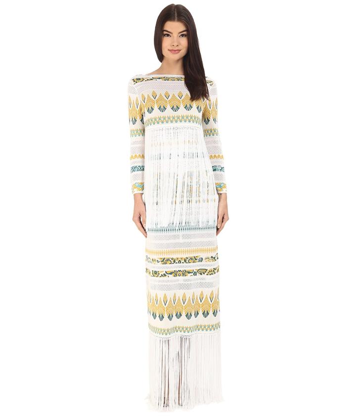 Rachel Zoe - Francesca Knit With Fringe Printed Dress