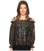 Just Cavalli - Off The Shoulder Printed Long Sleeve Top